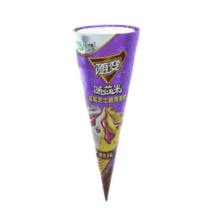 蒙牛随变蓝莓芝士脆筒雪糕