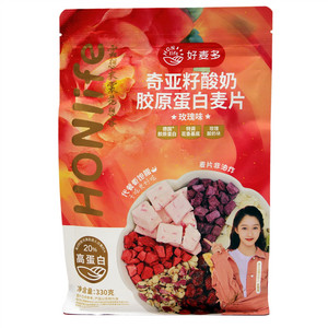 好麦多奇亚籽酸奶胶原蛋白麦片（玫瑰味）
