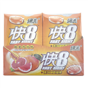 绿白蜂蜜西柚味糖快8