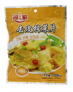 润之家去皮榨菜片128g