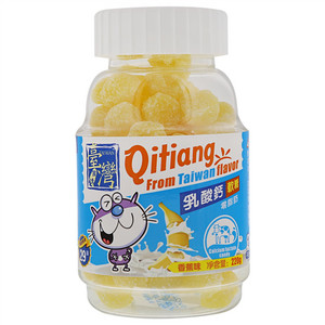 齐天盖台湾风味零脂肪乳酸钙香蕉味软糖