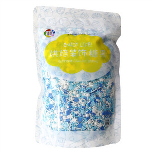 乐焙炫彩袋装混装糖针（雪花）糕点装饰用糖果