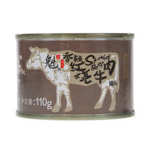 魁牌香辣红烧牛肉罐头