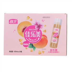 森宇佳乐美黄桃味益生菌大果粒发酵果汁