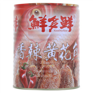 鲜多鲜香辣黄花鱼罐头