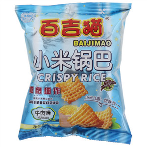 百吉猫牛肉味小米锅巴