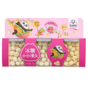 谷迦粒草莓味+原味+胡萝卜味冰糖小小馒头