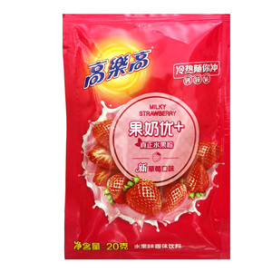 高乐高草莓口味果奶优+水果味固体饮料 