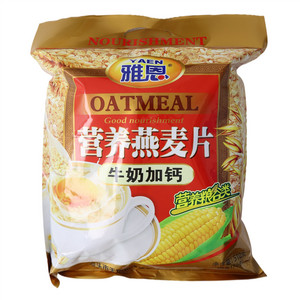 雅恩牛奶加钙营养燕麦片