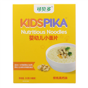 KIDSPIKA可贝多核桃高钙味小面片
