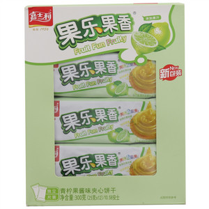 嘉士利果乐果香青柠果酱味夹心饼干