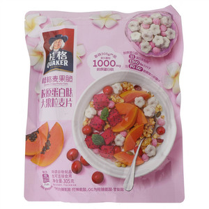 桂格麦果脆胶原蛋白肽大果粒麦片305克