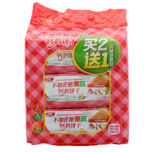 正航不加蔗糖果蔬钙奶饼干