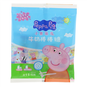 Peppa Pig小猪佩奇牛奶草莓味、牛奶味牛奶棒棒糖