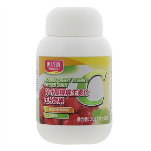 惠优喜蓝莓味针叶樱桃维生素C压片糖果