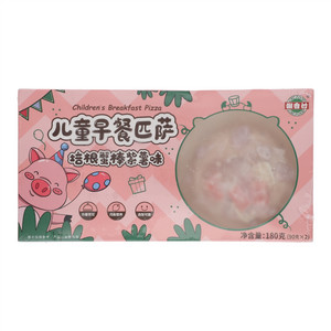 潮香村培根蟹棒紫薯味儿童早餐匹萨