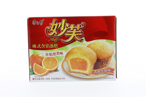 妙芙欧式含馅蛋糕香橙牛奶味4枚入盒装