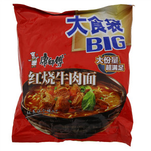 康师傅大食袋红烧牛肉面