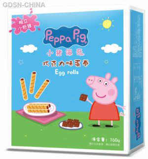 小猪佩奇巧克力味蛋卷