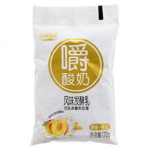 白金牧场嚼酸奶黄桃+燕麦风味发酵乳