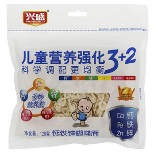 兴盛儿童营养强化3+2钙铁锌蝴蝶面