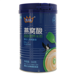 婴之冠燕窝酸高铁营养米粉