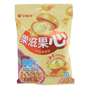 好丽友果滋果心百香果味混合胶型凝胶糖果