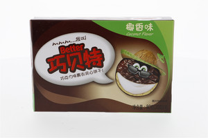 巧贝特椰香味巧克力裹衣夹心饼干80克（20克*4）