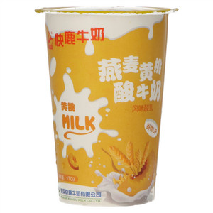 快鹿燕麦黄桃酸牛奶