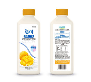 天香活润黄桃+芒果果粒风味酸牛奶 