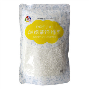 乐焙炫彩袋装圆珠2mm-白色糕点装饰用糖果