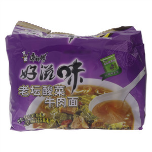 康师傅好滋味老坛酸菜牛肉油炸方便面