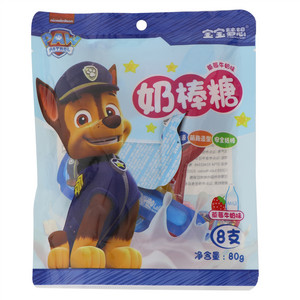 宝宝梦想草莓牛奶味奶棒糖