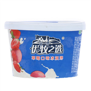 蒙牛优牧之选草莓口味冰淇淋