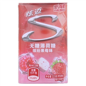 炫迈无糖薄荷糖22.5g缤纷果莓味