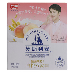 光明莫斯利安巴氏杀菌热处理风味酸牛奶(白桃、燕麦、藜麦) 195g*10