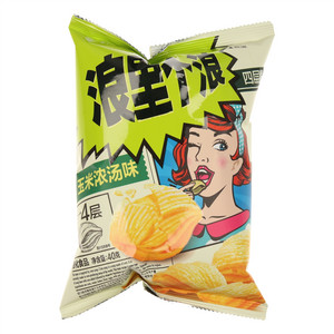好丽友浪里个浪玉米浓汤味膨化食品