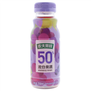 农夫果园葡萄+蓝莓+桑葚+黑加仑+苹果+紫胡萝卜50%混合果蔬汁饮料
