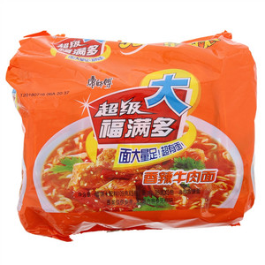 康师傅超级福满多香辣牛肉袋面5包入