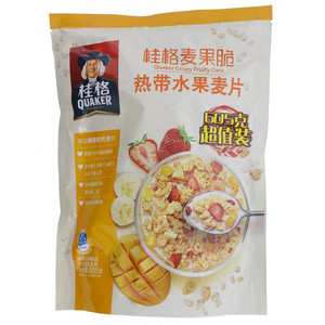 桂格麦果脆热带水果麦片605克