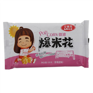 艾美克微波爆米花草莓甜味AMICA  POPCORN 120克