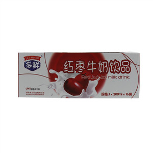 东方多鲜庄园多鲜红枣牛奶饮品Red jujube milk drink 1箱×200ml×16袋