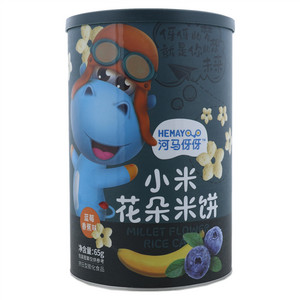 河马伢伢小米花朵米饼（蓝莓香蕉味）