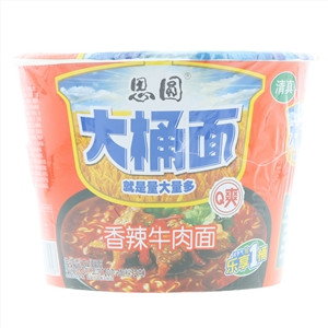 思圆大桶面香辣牛肉面