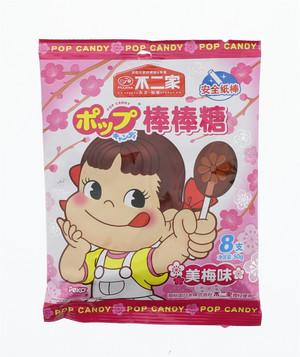 不二家美梅味棒棒糖8支装