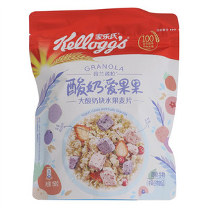 家乐氏谷兰诺拉酸奶爱果果大酸奶块水果麦片