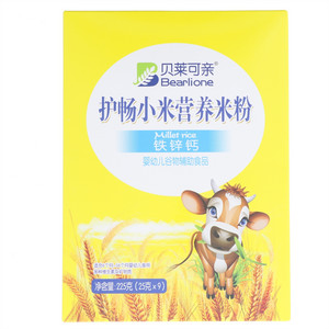 贝莱可亲铁锌钙护畅小米营养米粉