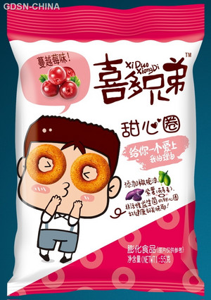 喜多兄弟蔓越莓味甜心圈膨化食品