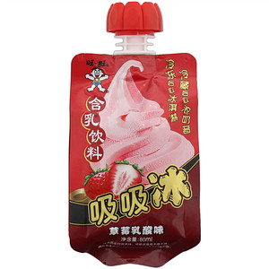 含乳饮料吸吸冰草莓味