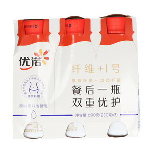 优诺纤维+1号原味风味发酵乳
